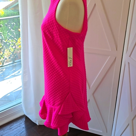 Eliza J - Pink Ruffled Trim Mini Dress - Picture 5 of 10